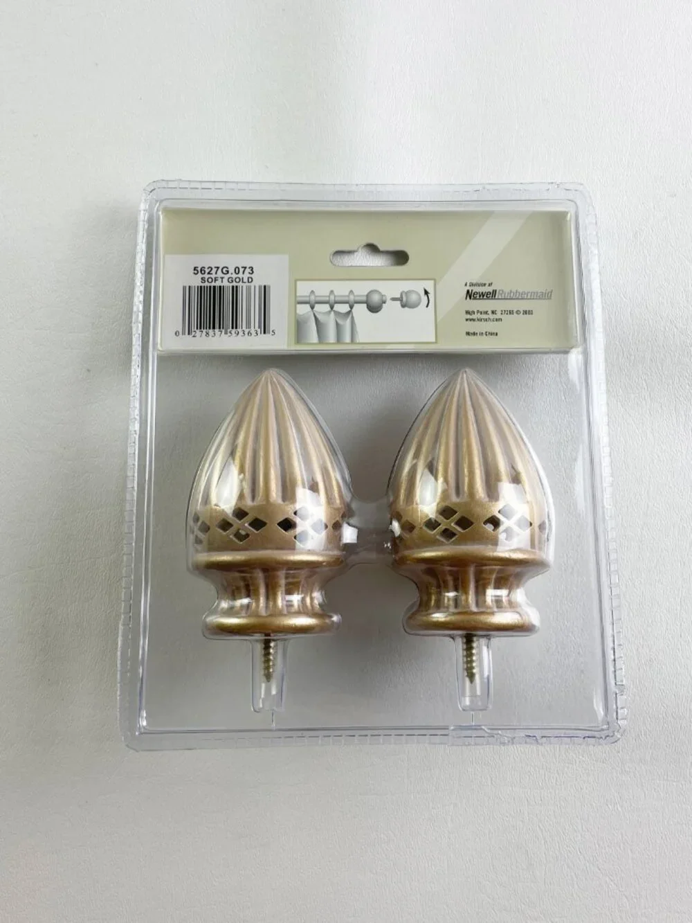 Kirsch Soft Gold Tulip Finials for 1 3/8